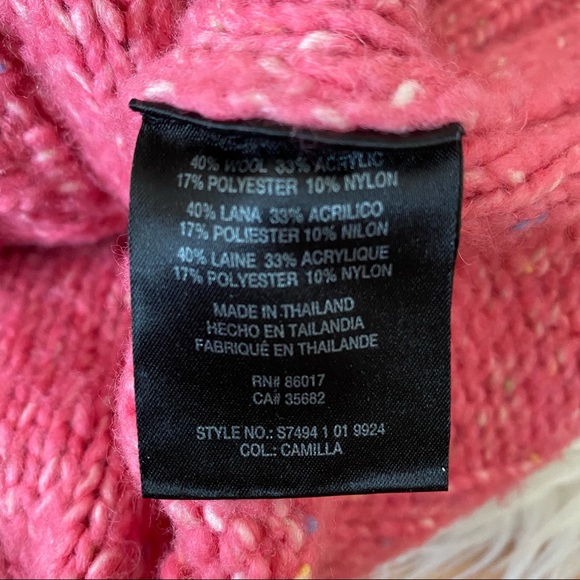 Bebe Pink Snap Front Chunky Sweater - Picture 9 of 9